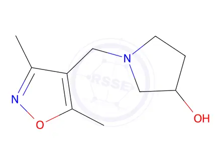 Chemical structure of 1-[(3,5-dimethyl-1,2-oxazol-4-yl)methyl]pyrrolidin-3-ol