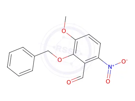 Chemical structure of 2-Benzyloxy-3-Methoxy-6-nitrobenzaldehyde