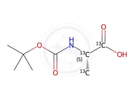 Chemical structure of L-Alanine-13C3, N-Boc