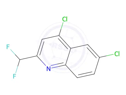 Chemical structure of 4,6-dichloro-2-(difluoromethyl)quinoline