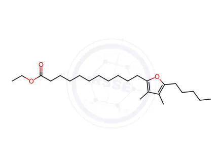 Chemical structure of Ethyl 11-(3,4-Dimethyl-5-Pentylfuran-2-Yl)Undecanoate