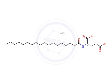 Chemical structure of zinc N-(1-oxooctadecyl)-L-glutamate (1:1)
