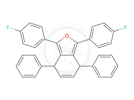 Chemical structure of 1,3-Bis(4-fluorophenyl)-4,7-diphenyl-4,7-dihydroisobenzofuran