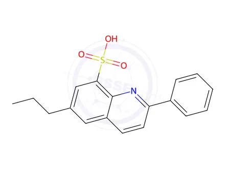 Chemical structure of 8-Quinolinesulfonic acid, 2-phenyl-6-propyl-