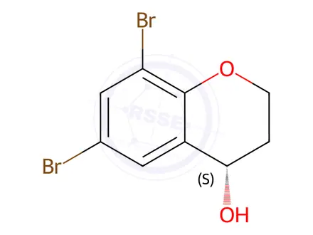 Chemical structure of (S)-6,8-Dibromochroman-4-ol