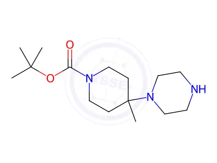 Chemical structure of 1-Boc-4-methyl-4-piperazin-1-yl-piperidine