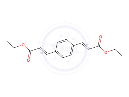 Chemical structure of 2-Propenoic acid, 3,3'-(1,4-phenylene)bis-, diethyl ester, polymer with 2,2'-[1,4-cyclohexanediylbis(oxy)]bis[ethanol]