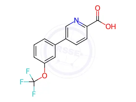 Chemical structure of 5-(3-(Trifluoromethoxy)phenyl)picolinic acid