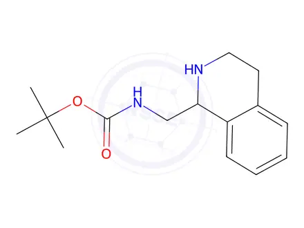 Chemical structure of Tert-butyl ((1,2,3,4-tetrahydroisoquinolin-1-yl)methyl)carbamate
