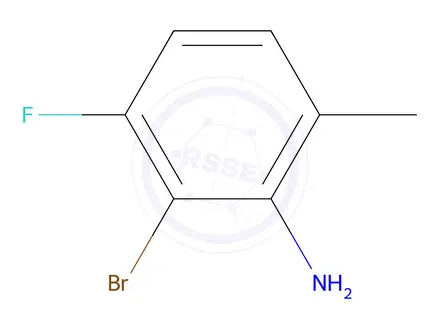 Chemical structure of 2-bromo-3-fluoro-6-methylaniline