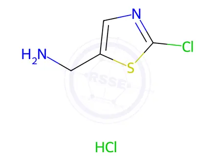 Chemical structure of (2-Chlorothiazol-5-yl)methanamine hydrochloride