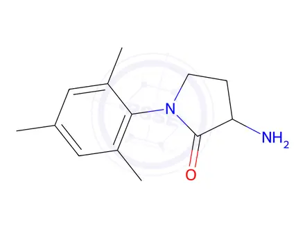 Chemical structure of 3-Amino-1-(2,4,6-trimethylphenyl)pyrrolidin-2-one