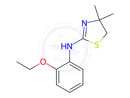 Chemical structure of N-(2-Ethoxyphenyl)-4,4-dimethyl-4,5-dihydro-1,3-thiazol-2-amine
