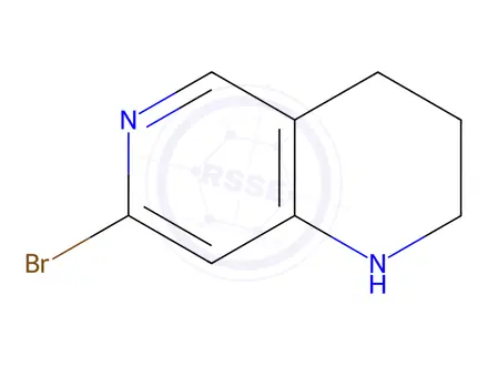 Chemical structure of 7-Bromo-1,2,3,4-tetrahydro-1,6-naphthyridine