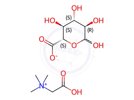 Chemical structure of (carboxymethyl)trimethylammonium D-glucuronate