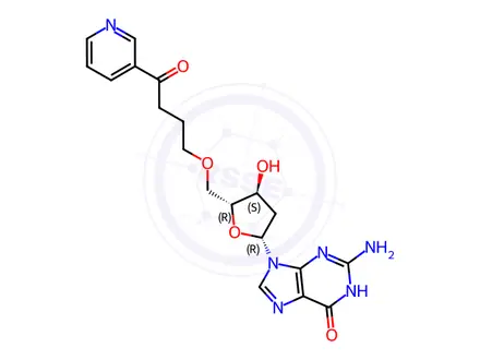 Chemical structure of O6-[1-oxo-1-(3-pyridyl)but-4-yl]-2'deoxyguanosine