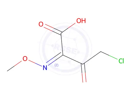 Chemical structure of (Z)-4-Chloro-2-(methoxyimino)-3-oxobutanoic acid