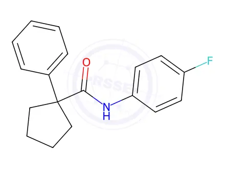 Chemical structure of N-(4-fluorophenyl)-N-(1-phenylcyclopentyl)formamide