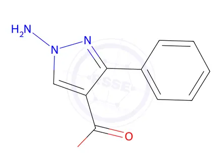 Chemical structure of 1-Amino-3-phenyl-1H-pyrazole-4-carboxylic acid