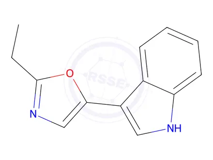 Chemical structure of 2-Ethyl-5-(1H-indol-3-yl)oxazole