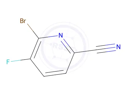 Chemical structure of 2-Bromo-3-fluoropyridine-6-carbonitrile