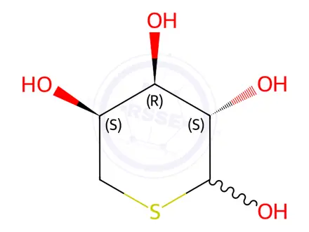 Chemical structure of (3S,4R,5S)-Thiane-2,3,4,5-tetrol