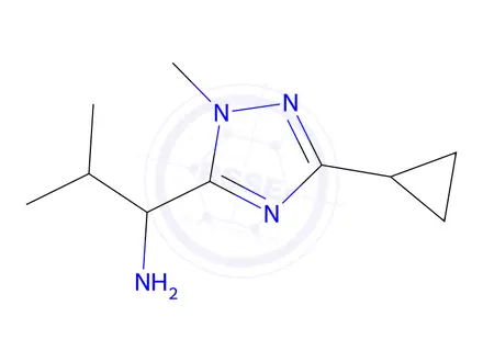 Chemical structure of 1-(3-Cyclopropyl-1-methyl-1h-1,2,4-triazol-5-yl)-2-methylpropan-1-amine