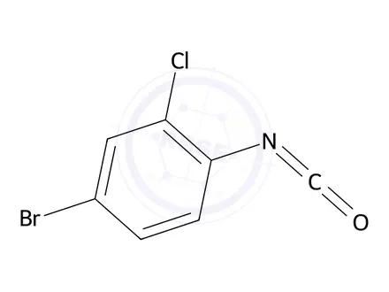 Chemical structure of 190774-47-1 4-bromanyl-2-chloranyl-1-isocyanato-benzene 4-bromo-2-chloro-1-isocyanatobenzene A813431
