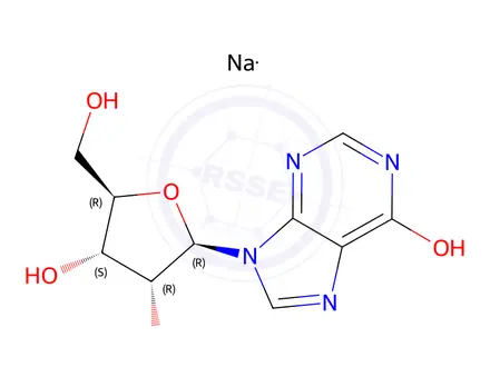Chemical structure of Inosine Sodium Salt
