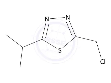 Chemical structure of 2-(chloromethyl)-5-(propan-2-yl)-1,3,4-thiadiazole