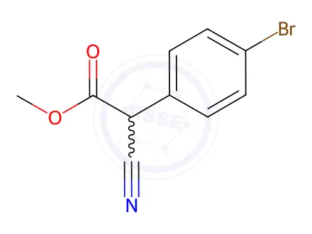 Chemical structure of Methyl 2-(4-bromophenyl)-2-cyanoacetate