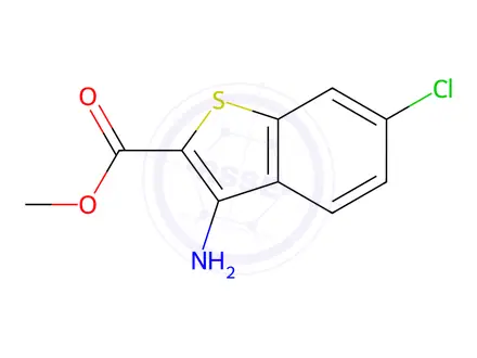 Chemical structure of 3-Amino-6-chloro-benzo[b]thiophene-2-carboxylic acid methyl ester