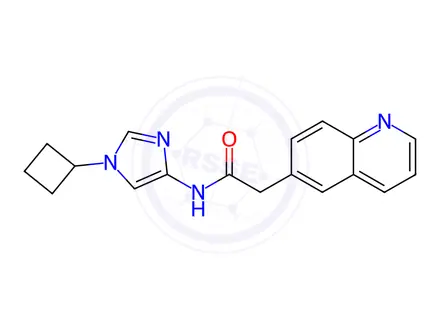 Chemical structure of N-(1-Cyclobutyl-1H-imidazol-4-yl)-2-(quinolin-6-yl)acetamide