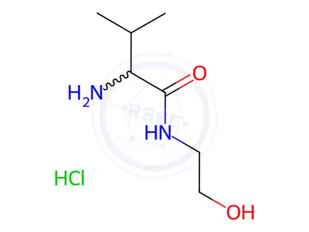 Chemical structure of 2-Amino-N-(2-hydroxyethyl)-3-methylbutanamidehydrochloride