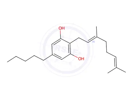 Chemical structure of Cannabigerol