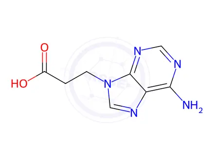 Chemical structure of 6-Amino-9H-purine-9-propanoic Acid