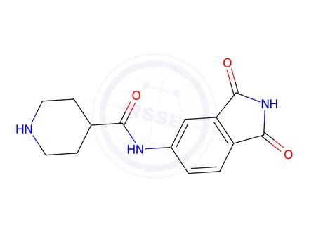 Chemical structure of N-(1,3-dioxoisoindolin-5-yl)piperidine-4-carboxamide