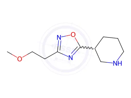 Chemical structure of 3-[3-(2-Methoxyethyl)-1,2,4-oxadiazol-5-YL]piperidine