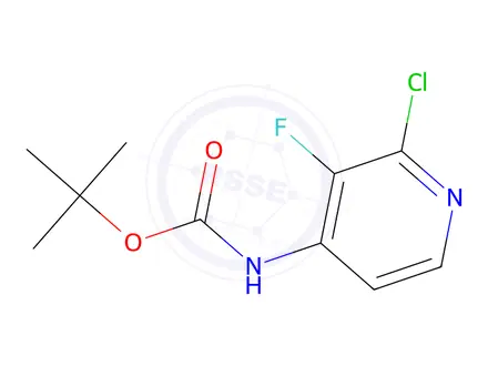 Chemical structure of tert-Butyl (2-chloro-3-fluoropyridin-4-yl)carbamate