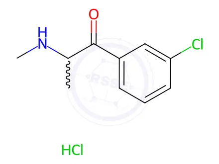 Chemical structure of 3-Chloromethcathinone Hydrochloride