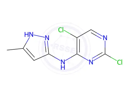 Chemical structure of 2,5-Dichloro-N-(5-methyl-1H-pyrazol-3-yl)-4-pyrimidinamine