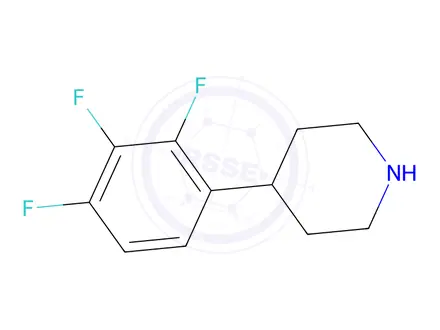 Chemical structure of 4-(2,3,4-Trifluorophenyl)piperidine