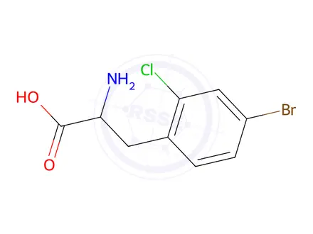 Chemical structure of 2-Amino-3-(4-bromo-2-chlorophenyl)propanoic acid