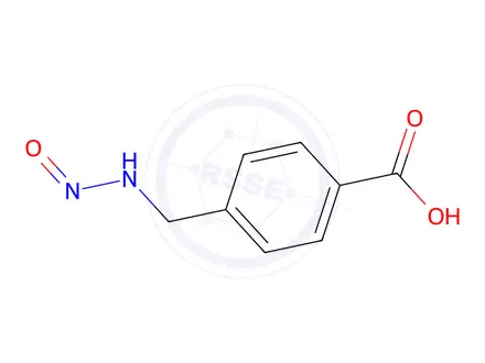Chemical structure of 4-((nitrosoamino)methyl)benzoic acid