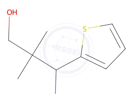 Chemical structure of 3-amino-2,2-dimethyl-3-(thiophen-2-yl)propan-1-ol