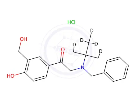Chemical structure of N-Benzyl Salbutamon-d9 Hydrochloride