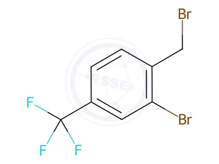 Chemical structure of 2-bromo-1-(bromomethyl)-4-(trifluoromethyl)benzene