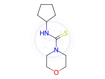 Chemical structure of N-cyclopentylmorpholine-4-carbothioamide