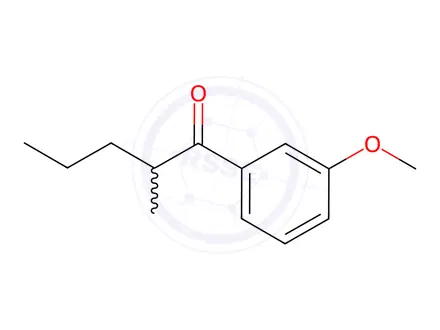 Chemical structure of (1-(3-Methoxyphenyl)-2-methylpentan-1-one)