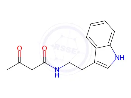 Chemical structure of N-(2-(1H-Indol-3-yl)ethyl)-3-oxobutanamide